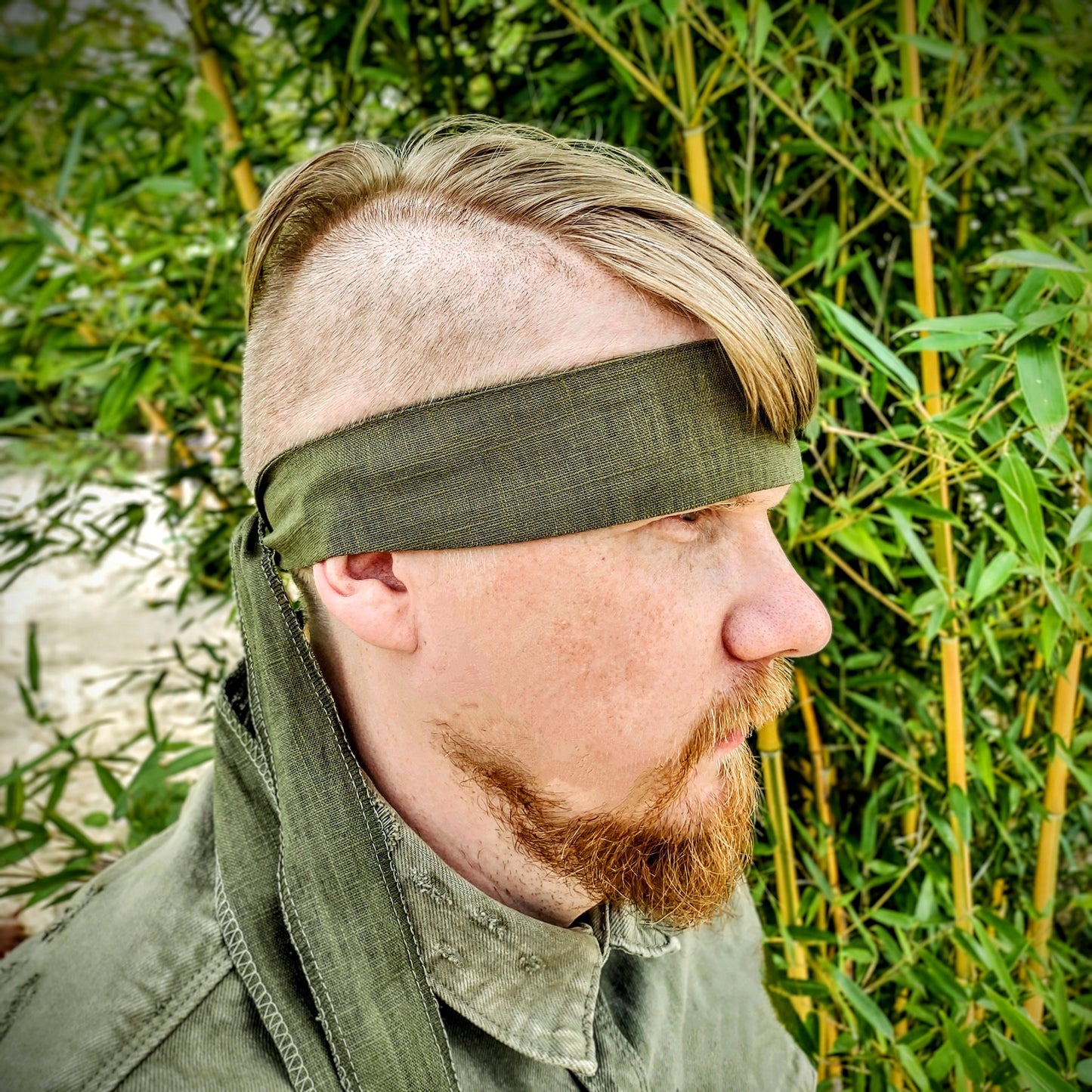 Snake Eater / Big Boss Infinity Bandana - Olive Green