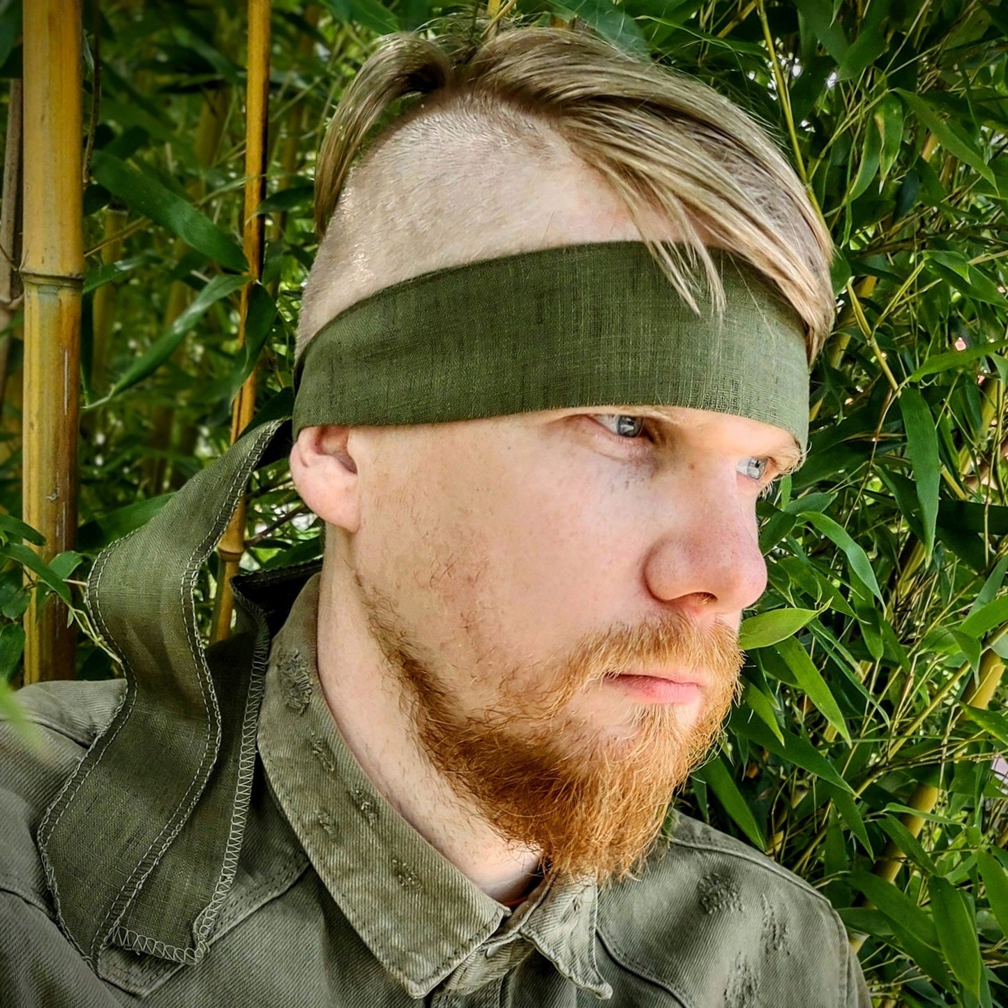 Snake Eater / Big Boss Infinity Bandana - Olive Green