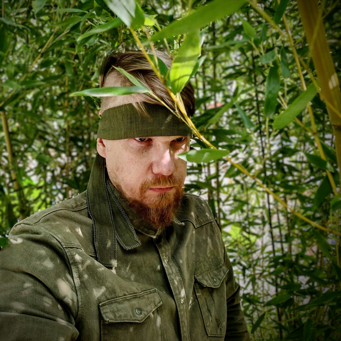 Snake Eater / Big Boss Infinity Bandana - Olive Green