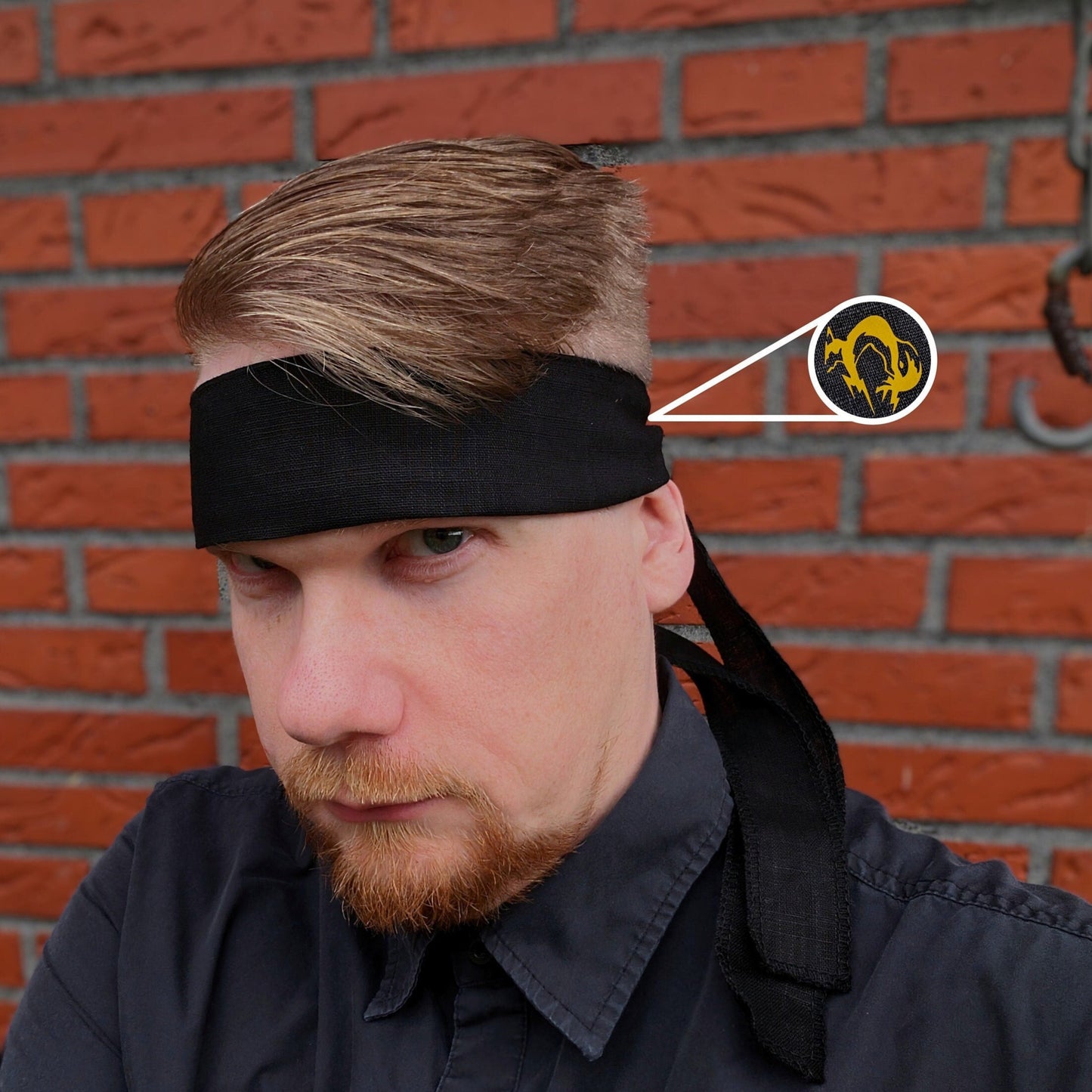 Snake / Big Boss Infinity Bandana - Black with Yellow FOX